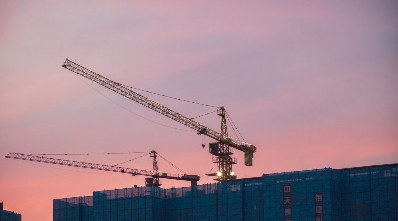 construction crane urban development site