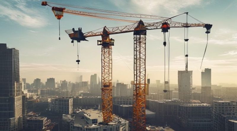 construction crane urban development site