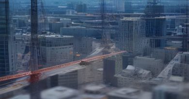 construction crane urban development site