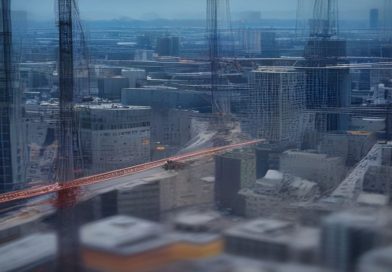 construction crane urban development site