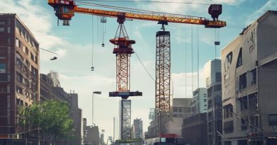 construction crane urban development site