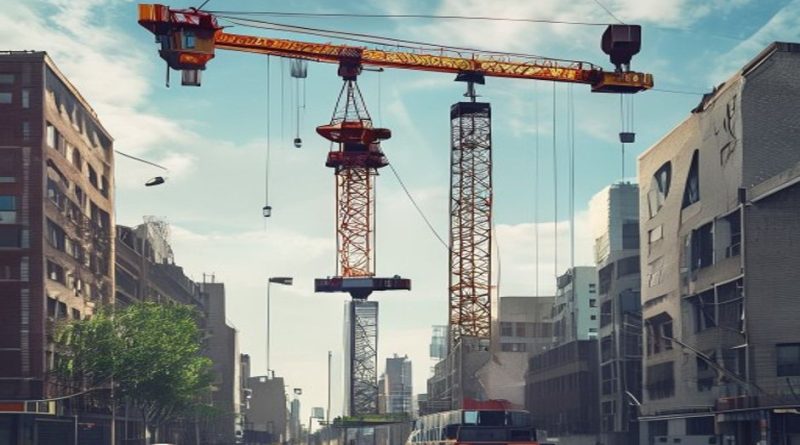 construction crane urban development site