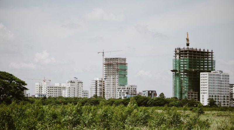 construction crane urban development site